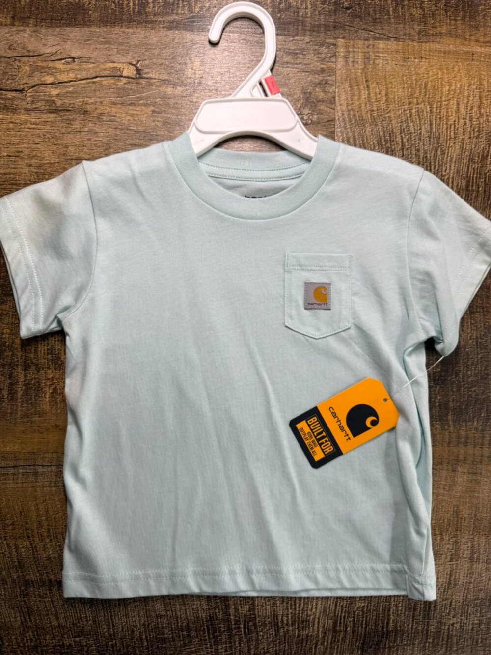 Carhartt Kids Light Blue Pocket T-Shirt Graphic Tee